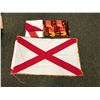 Image 1 : Group of 3 misc. flags & 1 native people blanket