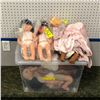 Image 1 : Box full of newborn babies & dolls - approx 15 pcs