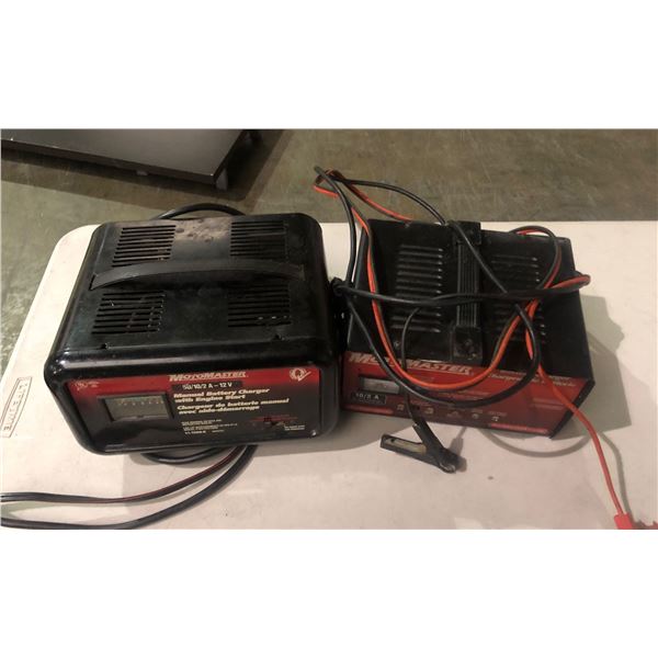 Group of 2 Moto master battery charger