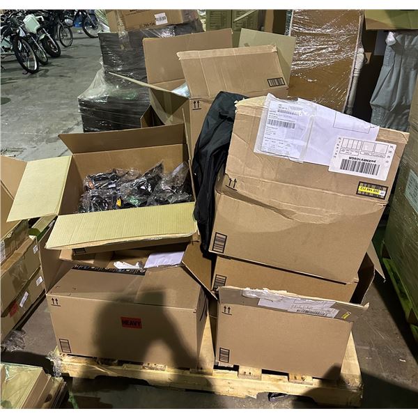 Amazon Pallet of misc items including - bike water bottle holders, mosquito net in bag, dog seats, r