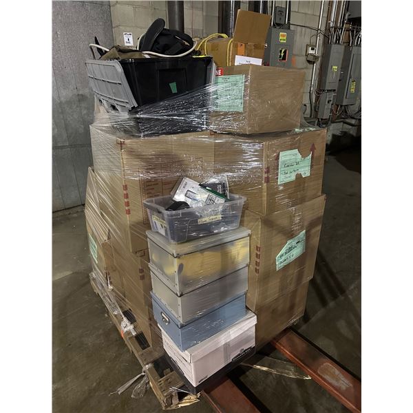 Large pallet of misc set dec items including - phone accessories, pillows, bed sheets, hooks, pill b