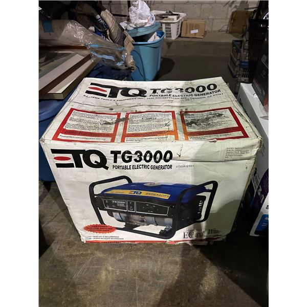 Portable TQ TG 3000 portable electric generator & 3 boxes of handcrafted soapstone
