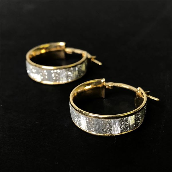 10Kt Yellow Gold Earrings (2.3 grams) w/0.74-carat diamonds (74 points/Natural Earth Mined Diamond)