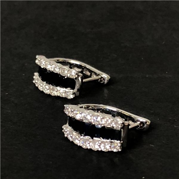 10Kt White Gold Earrings (4.6 grams) w/0.70-carat diamonds (70 points/Natural Earth Mined Diamond) -