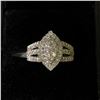 Image 2 : 10Kt White Gold Ring (5.2 grams) w/1.50-carat diamonds (150 points/Natural Earth Mined Diamond) - Re
