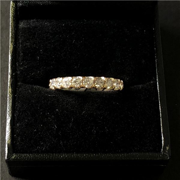 14Kt Yellow Gold Ring (3.3 grams) w/1-carat diamonds (100 points/Natural Earth Mined Diamond) - Reta