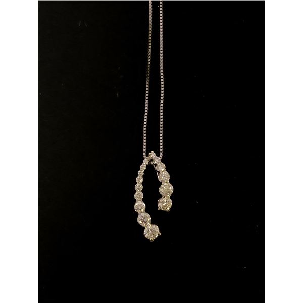 10Kt White Gold (3 grams) w/0.70-carat diamond pendent (70 points/Natural Earth Mined Diamond) - Ret