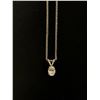 Image 1 : 14Kt White Gold (3.1 grams) w/0.60-carat oval diamond pendent (60 points/Natural Earth Mined Diamond
