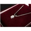 Image 3 : 14Kt White Gold (3.1 grams) w/0.60-carat oval diamond pendent (60 points/Natural Earth Mined Diamond