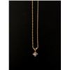 Image 1 : 10Kt Yellow Gold (1 gram) w/0.45-carat diamond pendent (45 points/Natural Earth Mined Diamond) - Ret