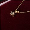 Image 3 : 10Kt Yellow Gold (1 gram) w/0.45-carat diamond pendent (45 points/Natural Earth Mined Diamond) - Ret