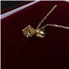Image 4 : 10Kt Yellow Gold (1 gram) w/0.45-carat diamond pendent (45 points/Natural Earth Mined Diamond) - Ret