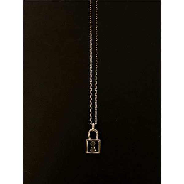 18Kt White Gold (5.2 grams) chain w/pendent - Retails $600