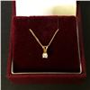 Image 2 : 10Kt Yellow Gold (1.2 grams) w/0.15-carat diamond pendent (15 points/Natural Earth Mined Diamond) -