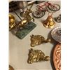 Image 2 : Group of misc. decorative items - includes decorative metal plate/golden metal horse statue/mirror e