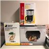 Image 1 : Group of 3 open box - includes Sunbean coffeemaker/desk lamp/Canon printer Pixma MG3520