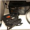 Image 2 : Shelf contents - includes Schauer 6amp automatic battery charger/Black & Decker single speed jigsaw/