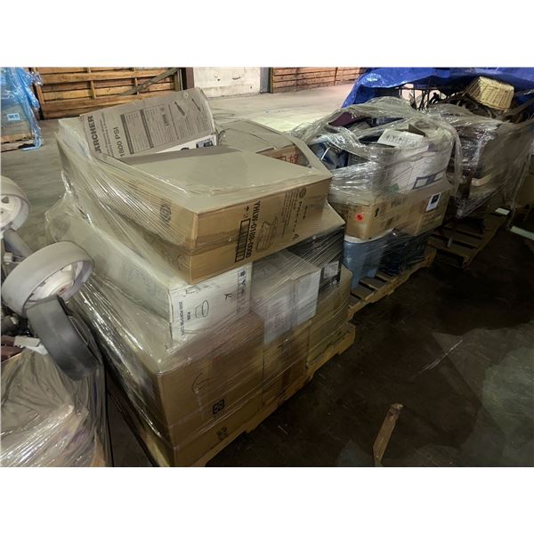 2 pallets of misc items including - foam containers, portion cups, pressure washer, golf clubs, gree