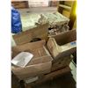 Image 3 : 2 pallets of misc items including - antique chairs, plates, small wood trays (for tea?), etc....