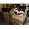 Image 1 : 2 pallets of misc items including - Asian furniture (chair, side table, coffee table, decor pieces,