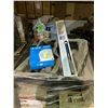 Image 2 : 3 pallets of misc items including - table fan, ten, kids toys, kitchenware/pots/pans, chair, tools,