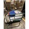 Image 1 : Metal rolling cart with cloth panel cover