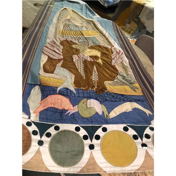 Original Movie set dec large native hand made tapestry - made in UK (cotton retail price $2,000 USD)