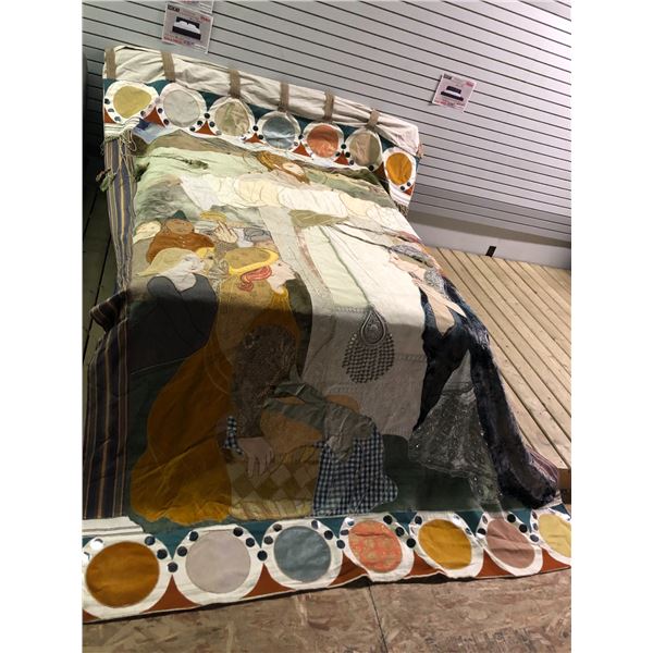 Original Movie set dec large native hand made tapestry - made in UK (cotton retail price $2,000 USD)