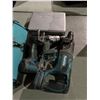 Image 2 : Group of misc tools including - Makita drills, Makita bag, Mastercraft 6 pc Cement Hole Saw Set, 2''