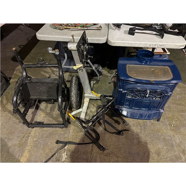 Group of misc items including - wood burning stove, etc...