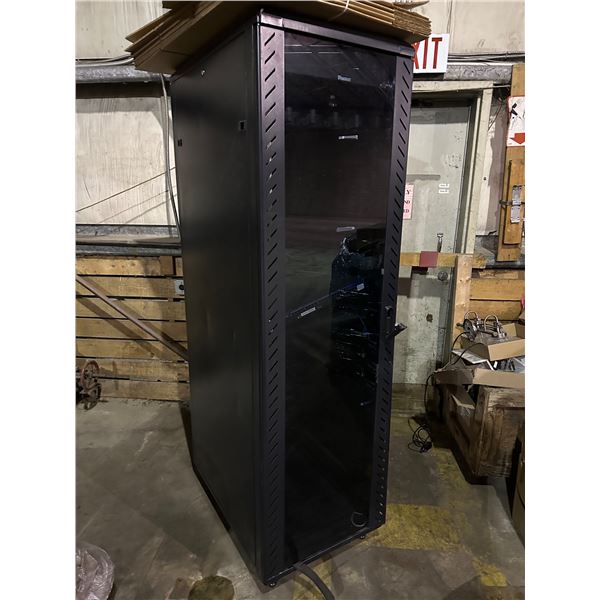 Tall server cabinet approx. 80in H 35in D 23 1/2in L