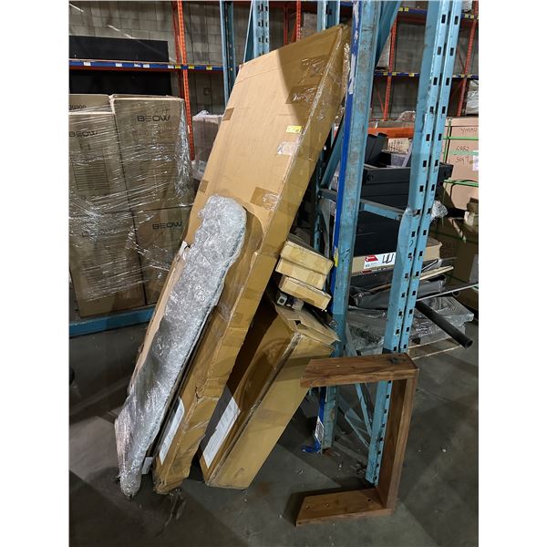 Group of misc items including - glass top, legs, dining tables, etc...