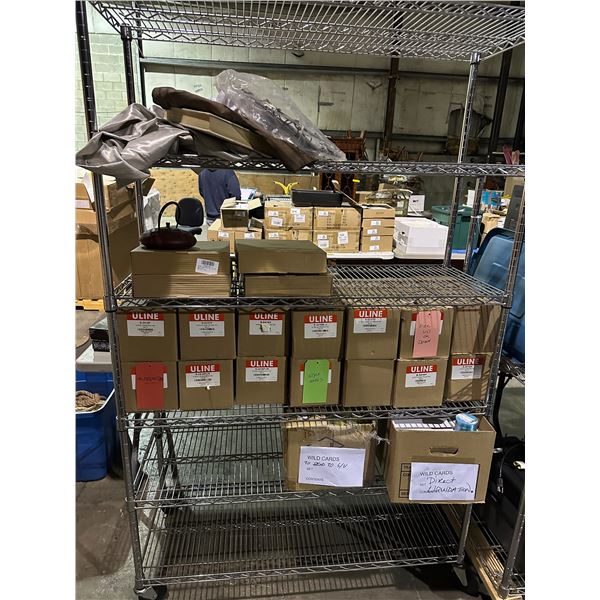 Group of misc items including - approx. 13 boxes of note tags, extension cords, 2 boxes of fishing g