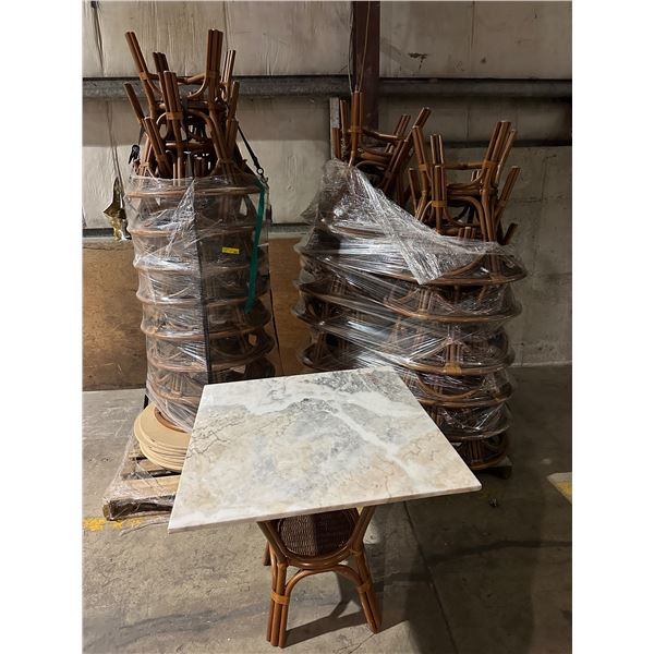 2 pallets of approx. 20 tables & 8 tops