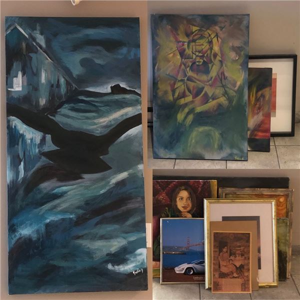 Large group of assorted artwork - approx. 10 pcs