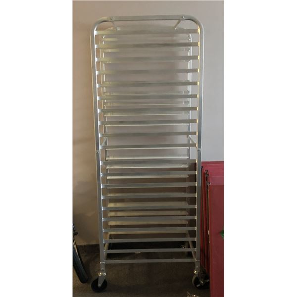 Aluminum bun pan rack - approx 69" tall