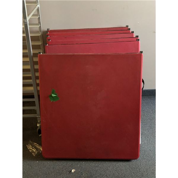 Group of 7 foldable tables
