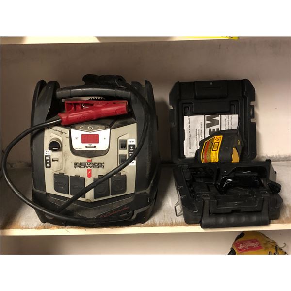 Group of 2 assorted tools - includes Instant power jump starter & portable power pack & DEWALT Self-