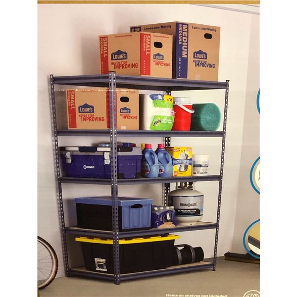 NEW Muscle rack steel shelving w/ particleboard decking - approx 49" W x 24" L x 72" H (model 889202