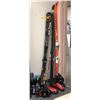 Image 1 : Group of assorted skiing equipment - includes Lange & Salomon ski boots & Rossignol 83 skis etc