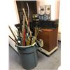 Image 1 : Large group of assorted tools / filing cabinet / ramp & outdoor lights (4 wheel cart not included)