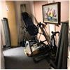 Image 1 : Large group of misc - includes racks / golf cart / tree ladder / EP-560 inversion table etc