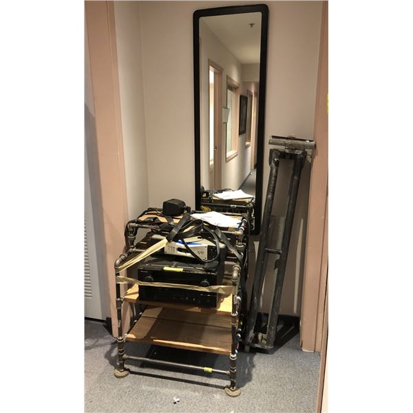 Custom-made table w/ Pioneer amp (from movie set)