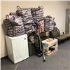 Image 2 : Room lot of misc - Miele vacuum / RCA mini fridge / clothing racks / baseball gear / golf gloves / N