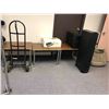 Image 4 : Room lot of misc - Miele vacuum / RCA mini fridge / clothing racks / baseball gear / golf gloves / N