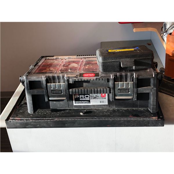 Group of misc tools - includes toolbox full of assorted attachments etc