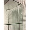 Image 3 : 6ft glass display case w/ 4 fixed height shelves - approx. 18 1/2" x 18 1/2" x 6ft (retail price $59