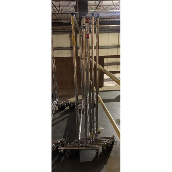 Group of 5 clothing racks - misc. sizes