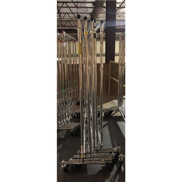 Group of 5 clothing racks - misc. sizes