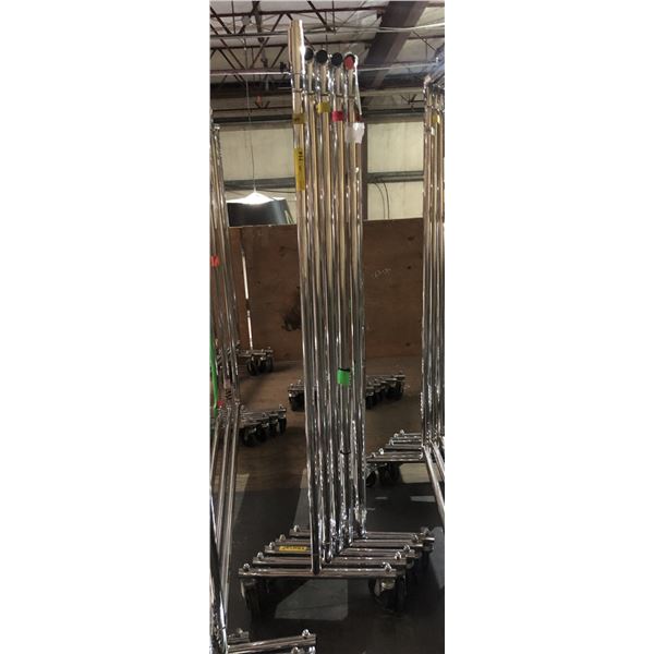 Group of 5 clothing racks - misc. sizes